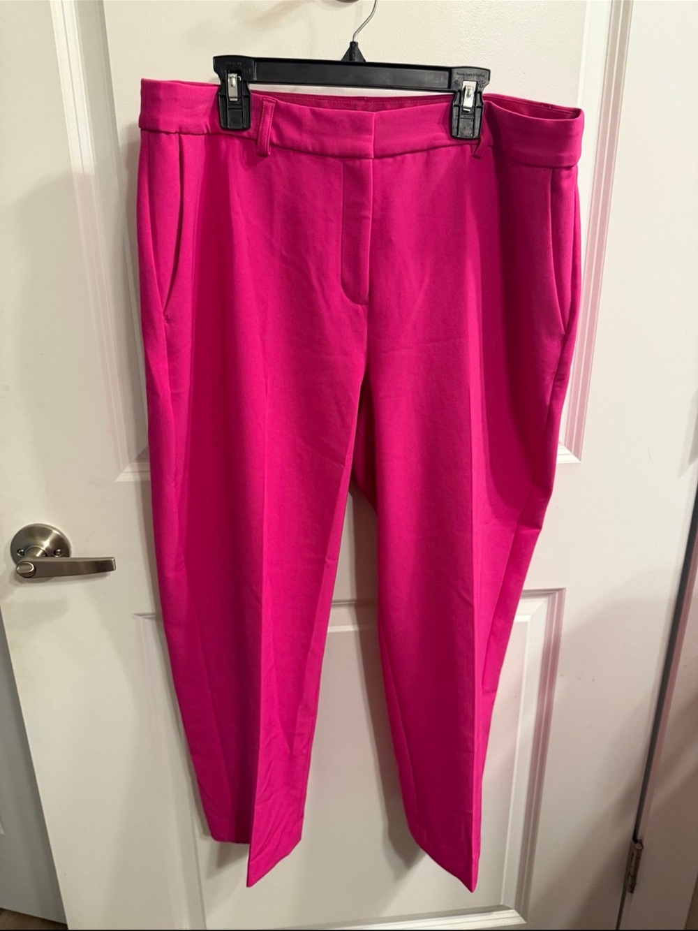 EXPRESS hot pink dress pants editor straight ankle